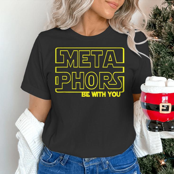 Metaphors Be With You English Teacher Shirts T-Shirt Women's T-Shirt, English Teacher Shirts, gift for family, gift for coworker