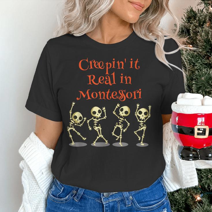 Montessori Creepin' It Real HALLOWEEN School Teacher Shirt Women's T-Shirt, gift for family, gift for coworker Montessori Creepin' It Real HALLOWEEN School Teacher Shirt Women's T-Shirt, gift for family, gift for coworker