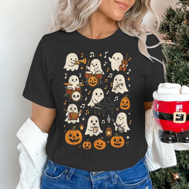 Music Teacher Orchestra Shirt Spooky Halloween Ghost Band Women's T-Shirt, gift for family, gift for coworker Music Teacher Orchestra Shirt Spooky Halloween Ghost Band Women's T-Shirt, gift for family, gift for coworker