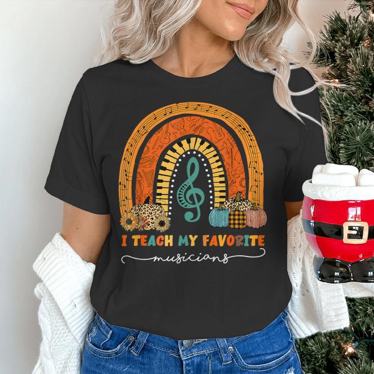 Music Teacher I Teach My Favorite Musicians Autumn Rainbow Men Women Women's T-Shirt, gift for family, gift for coworker Music Teacher I Teach My Favorite Musicians Autumn Rainbow Men Women Women's T-Shirt, gift for family, gift for coworker