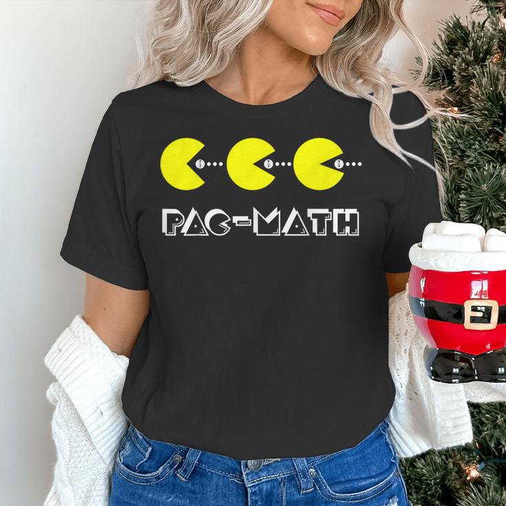 Nerdy Pac-Math Nom Retro Game Precalculus Math Teacher Women's T-Shirt, gift for family, gift for coworker Nerdy Pac-Math Nom Retro Game Precalculus Math Teacher Women's T-Shirt, gift for family, gift for coworker