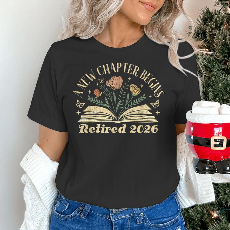 A New Chapter Begins Retired 2026 Teacher Retirement Women's T-Shirt, gift for family, gift for coworker A New Chapter Begins Retired 2026 Teacher Retirement Women's T-Shirt, gift for family, gift for coworker