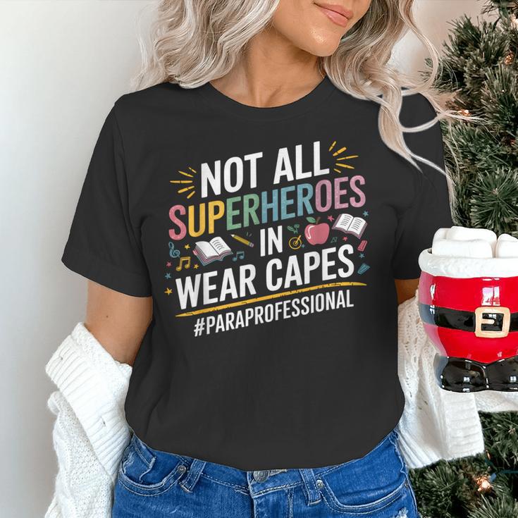 Not All Super Heroes Wear Capes Paraprofessional Teacher Women's T-Shirt, Super Teacher Shirts, gift for family, gift for coworker Not All Super Heroes Wear Capes Paraprofessional Teacher Women's T-Shirt, Super Teacher Shirts, gift for family, gift for coworker