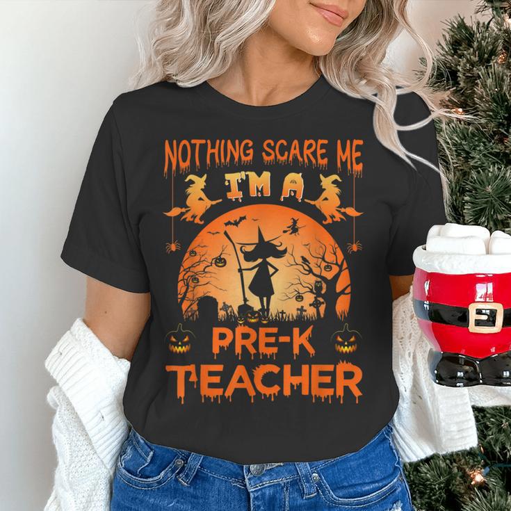 Nothing Scare Me I'm a Pre-k Teacher Matching Halloween For Men Women Women's T-Shirt, gift for family, gift for coworker