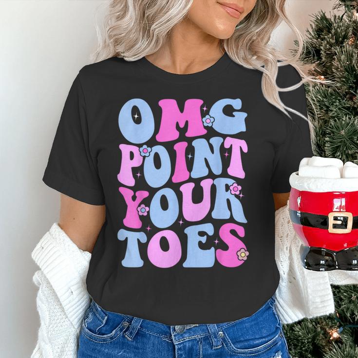 OMG Point Your Toes Dancing Teacher Tap Dancer Dance For Men Women Kids Women's T-Shirt, gift for family, gift for coworker