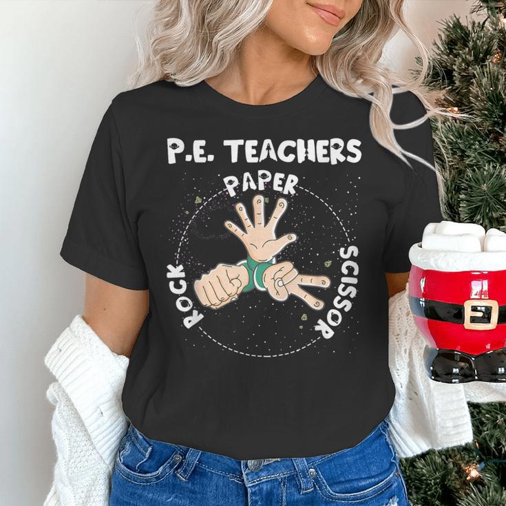 Physical Education PE Teacher Rock Paper Scissor Women's T-Shirt, Pe Teacher Shirts, gift for family, gift for coworker