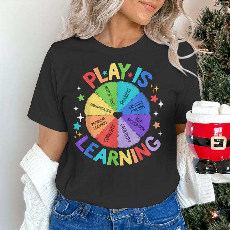 Play Is Learning Teacher Kindergarten For Men Women Kids Women's T-Shirt, gift for family, gift for coworker Play Is Learning Teacher Kindergarten For Men Women Kids Women's T-Shirt, gift for family, gift for coworker
