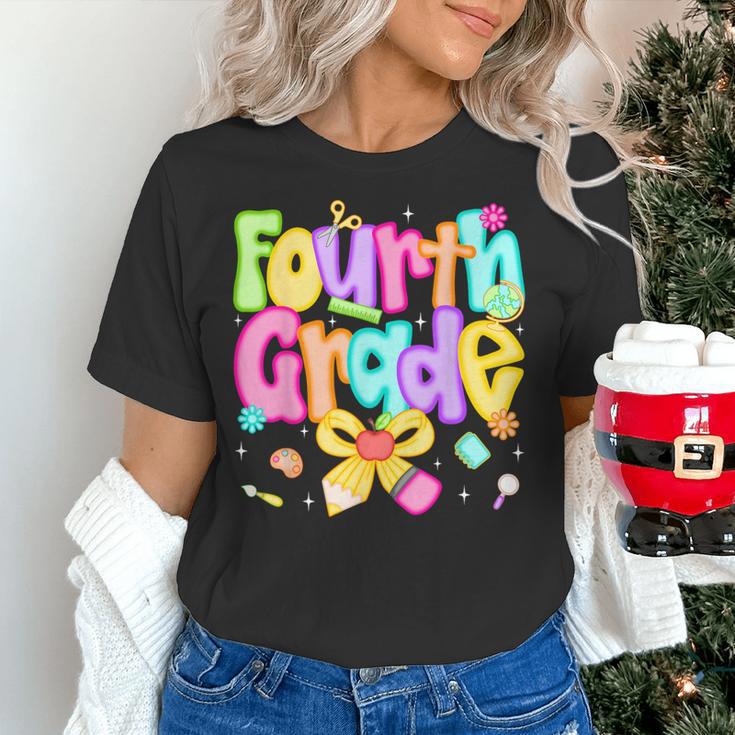 Preppy Fourth Grade Back To School 4th Grade Teacher Girls Women's T-Shirt, 4th Grade Teacher Shirts, gift for family, gift for coworker