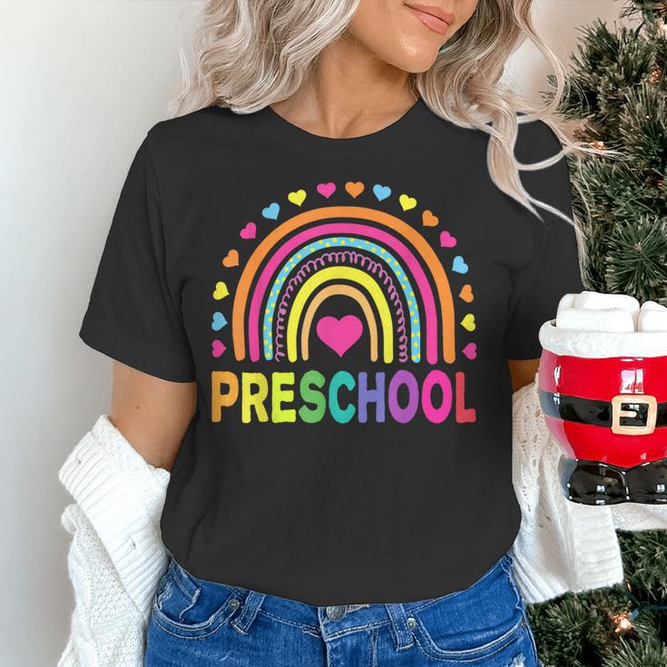 Preschool Rainbow Girls Boys Kids Teacher Back To School Women's T-Shirt, gift for family, gift for coworker