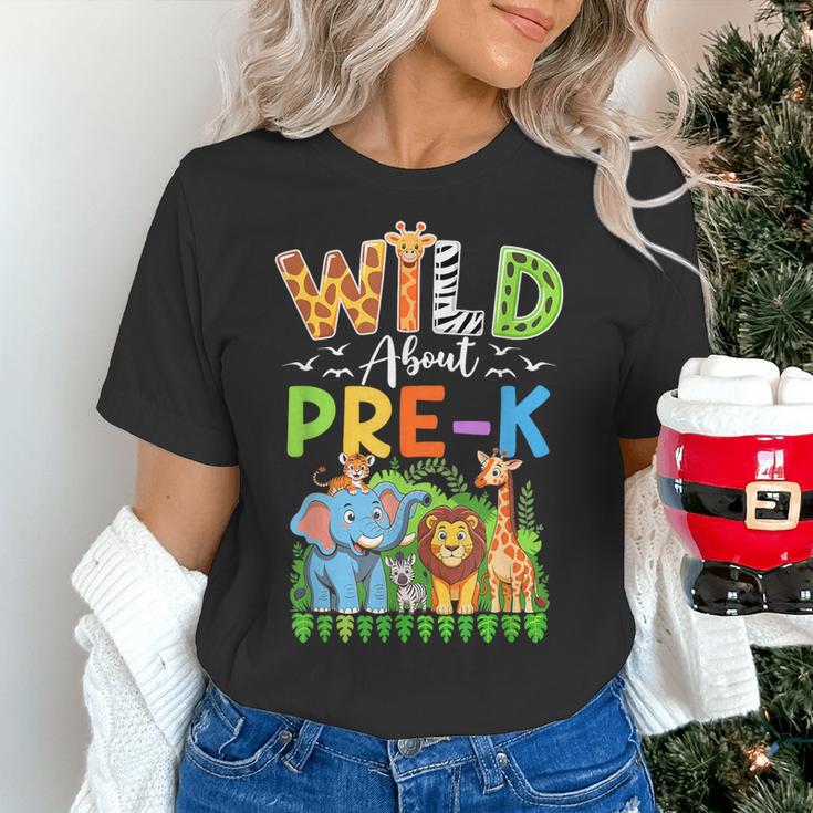 Preschool Teacher Kids Back To School Wild About Pre-K Women's T-Shirt, gift for family, gift for coworker