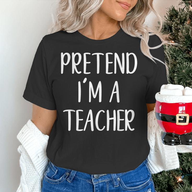 Pretend I'm A Teacher Costume Halloween Easy Adult Kid Women's T-Shirt, gift for family, gift for coworker