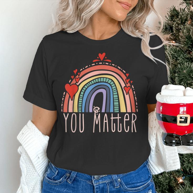 Pretty YOU MATTER Rainbow Positive Message Teachers Kids Women's T-Shirt, gift for family, gift for coworker Pretty YOU MATTER Rainbow Positive Message Teachers Kids Women's T-Shirt, gift for family, gift for coworker