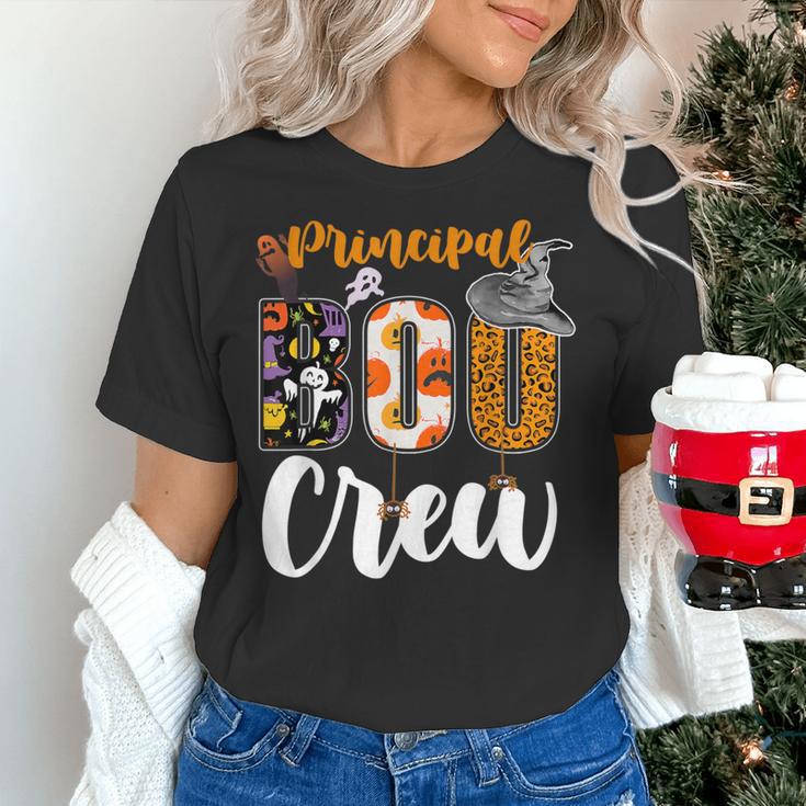 Principal Boo Crew Ghost Halloween Teachers School Matching Women's T-Shirt, gift for family, gift for coworker