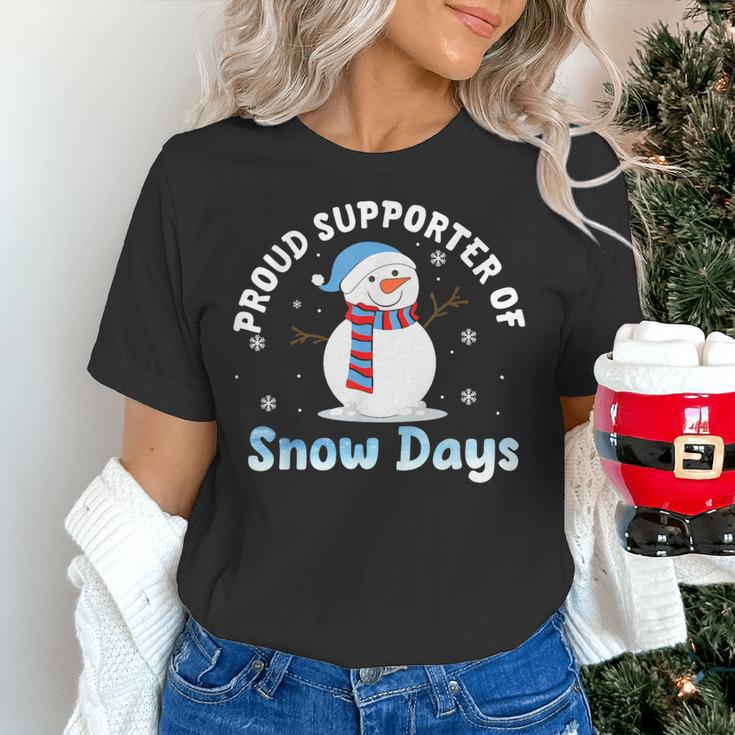 Proud Supporter Of Snow Days Teacher Women's T-Shirt, gift for family, gift for coworker Proud Supporter Of Snow Days Teacher Women's T-Shirt, gift for family, gift for coworker