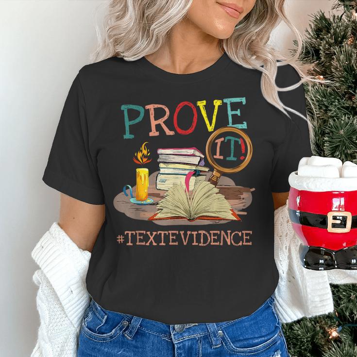 Prove It Text Evidence English Teacher Reading Teacher Women's T-Shirt, English Teacher Shirts, gift for family, gift for coworker Prove It Text Evidence English Teacher Reading Teacher Women's T-Shirt, English Teacher Shirts, gift for family, gift for coworker