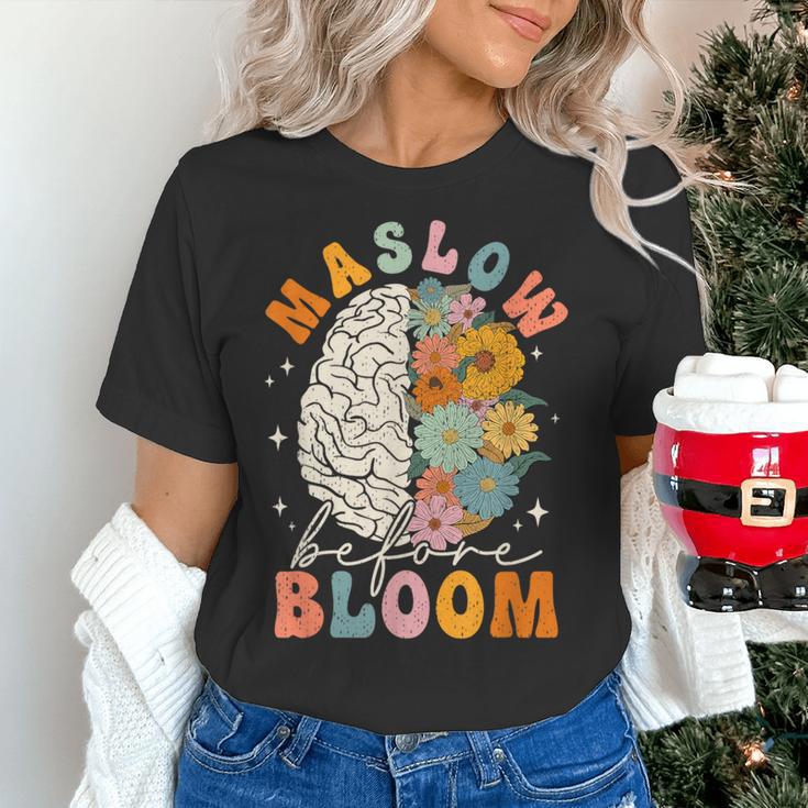 Psychologist Maslow Before Bloom Sped Teacher Classroom Women's T-Shirt, gift for family, gift for coworker Psychologist Maslow Before Bloom Sped Teacher Classroom Women's T-Shirt, gift for family, gift for coworker