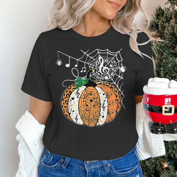Pumpkin Music Teacher Halloween Fall Music Notes Autumn Women's T-Shirt, gift for family, gift for coworker Pumpkin Music Teacher Halloween Fall Music Notes Autumn Women's T-Shirt, gift for family, gift for coworker
