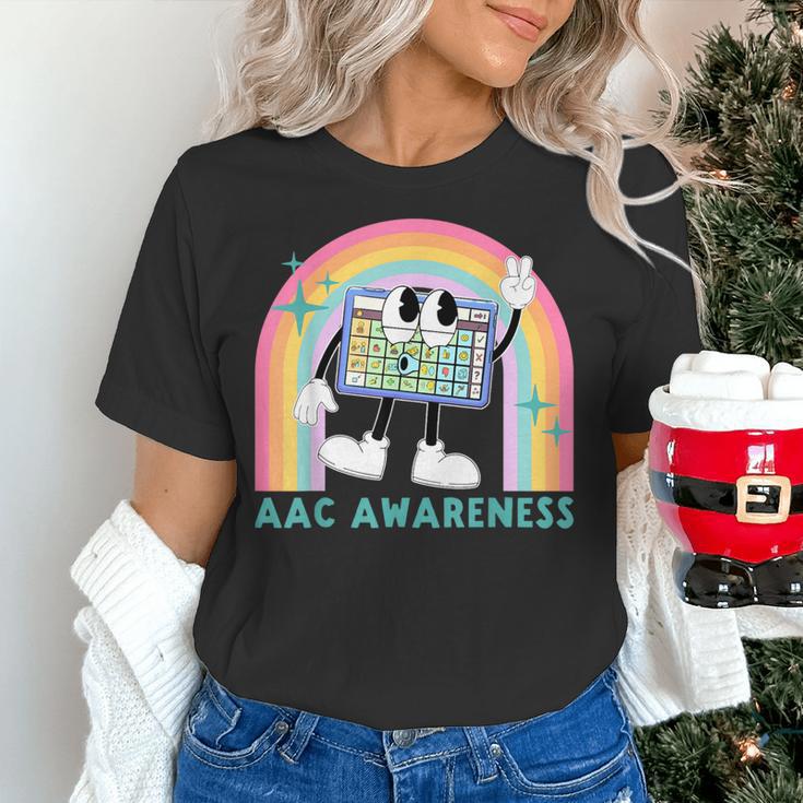 Rainbow AAC Awareness Month SPED Teacher SLP Communication Women's T-Shirt, gift for family, gift for coworker
