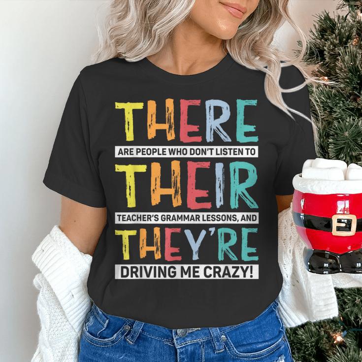 There Their They’Re Grammar Joke For English Teacher Student Women's T-Shirt, English Teacher Shirts, gift for family, gift for coworker