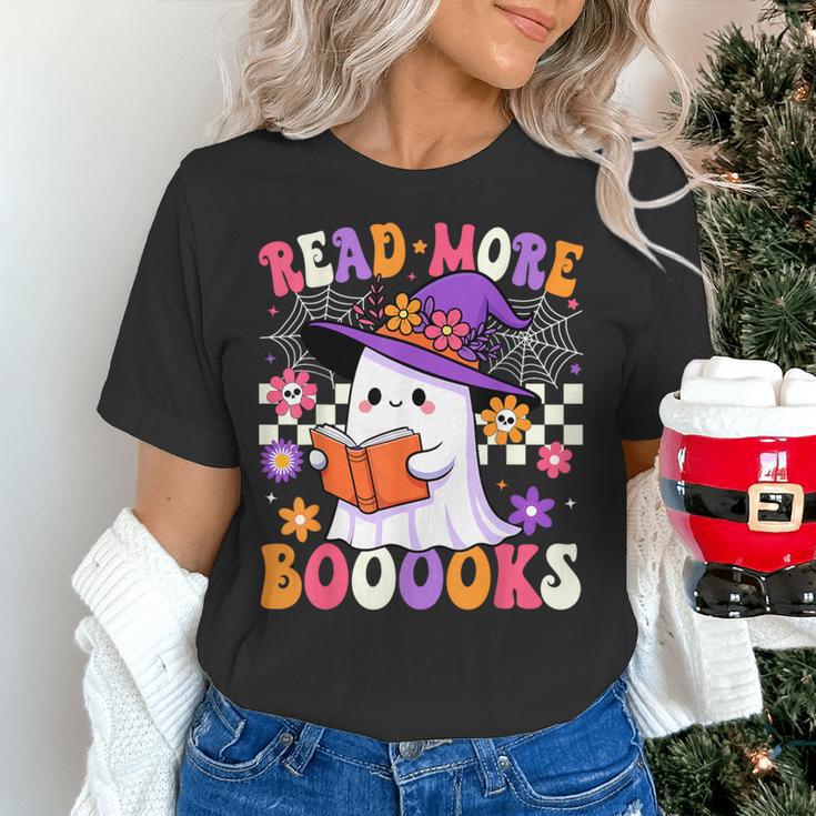 Read More Books Ghost Reading Book Teacher Halloween Women's T-Shirt, gift for family, gift for coworker Read More Books Ghost Reading Book Teacher Halloween Women's T-Shirt, gift for family, gift for coworker