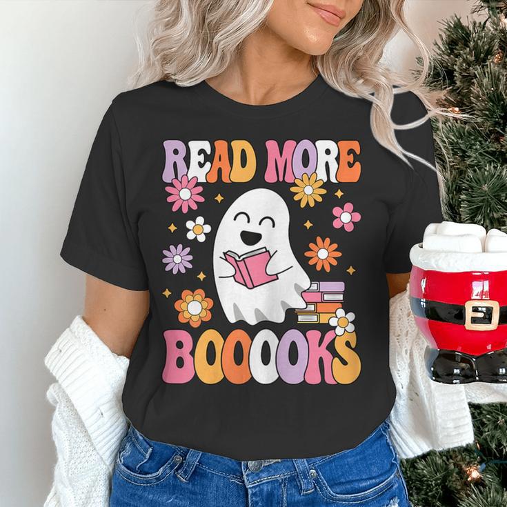 Read More Books Groovy Halloween Teacher Women Women's T-Shirt, Groovy Teacher Shirts, gift for family, gift for coworker