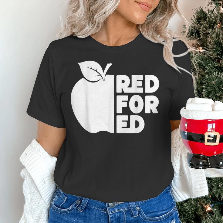 Red For Ed Teacher Support Public Education For Men Women Kids Women's T-Shirt, gift for family, gift for coworker Red For Ed Teacher Support Public Education For Men Women Kids Women's T-Shirt, gift for family, gift for coworker