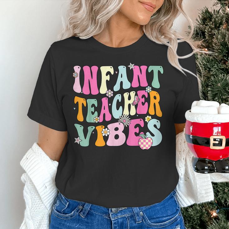 Retro Infant Teacher Vibes Women Daycare Teacher Women's T-Shirt, gift for family, gift for coworker