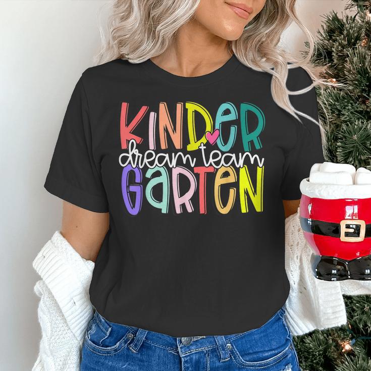 Retro Kindergarten Dream Team Back To School Teacher Kids Women's T-Shirt, gift for family, gift for coworker