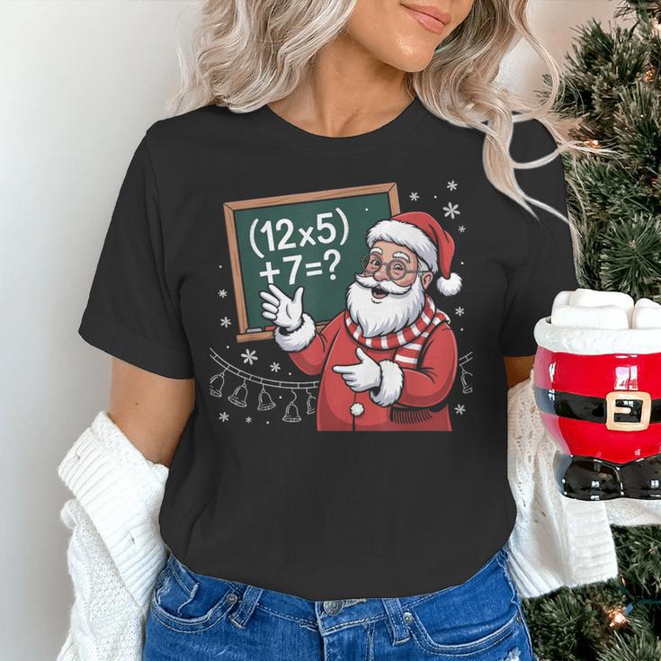 Santa Teacher 67 Math Christmas Xmas Holiday Number 67 Women's T-Shirt, gift for family, gift for coworker
