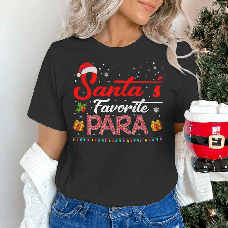 Santa's Favorite Para Christmas Paraprofessional Teacher Women's T-Shirt, gift for family, gift for coworker Santa's Favorite Para Christmas Paraprofessional Teacher Women's T-Shirt, gift for family, gift for coworker