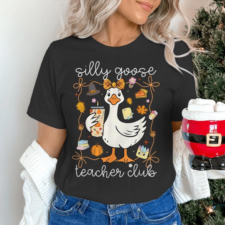 Silly Goose Teachers Club Cozy Fall Teacher Women's T-Shirt, gift for family, gift for coworker Silly Goose Teachers Club Cozy Fall Teacher Women's T-Shirt, gift for family, gift for coworker