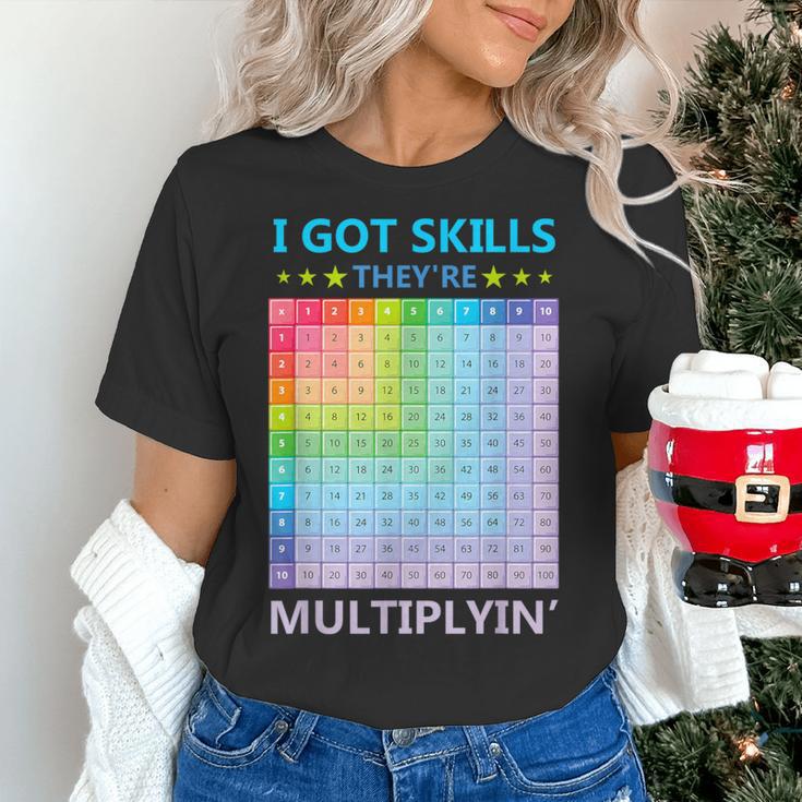 I Got Skills They'Re Multiplying Math Teacher Students Women's T-Shirt, gift for family, gift for coworker
