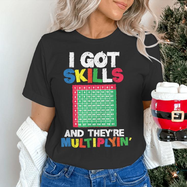 I Got Skills They'Re Multiplying Shirt Math Teacher Women's T-Shirt, gift for family, gift for coworker