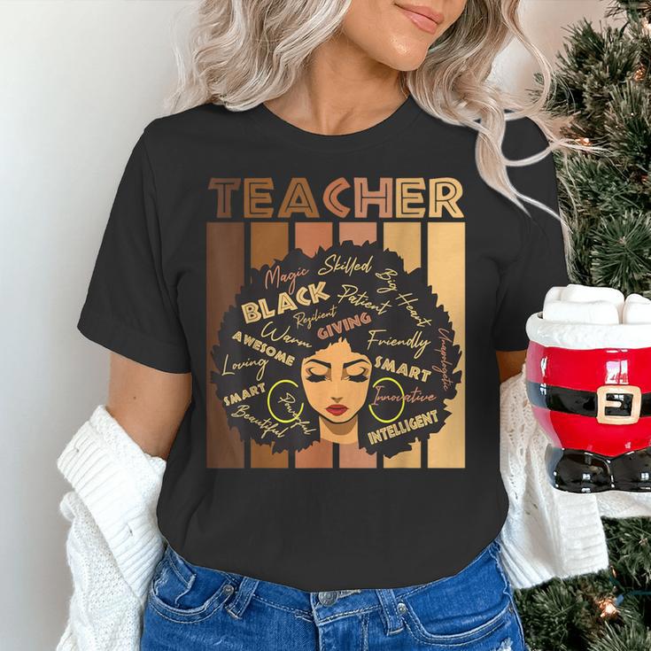 Smart Teacher Afro Girl Melanin African American Wowen Women's T-Shirt, gift for family, gift for coworker