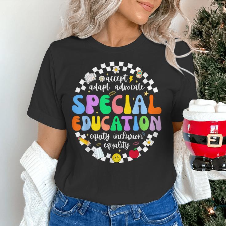 Special Education Teacher SPED Squad Team Kids Men Groovy Women's T-Shirt, Groovy Teacher Shirts, gift for family, gift for coworker Special Education Teacher SPED Squad Team Kids Men Groovy Women's T-Shirt, Groovy Teacher Shirts, gift for family, gift for coworker