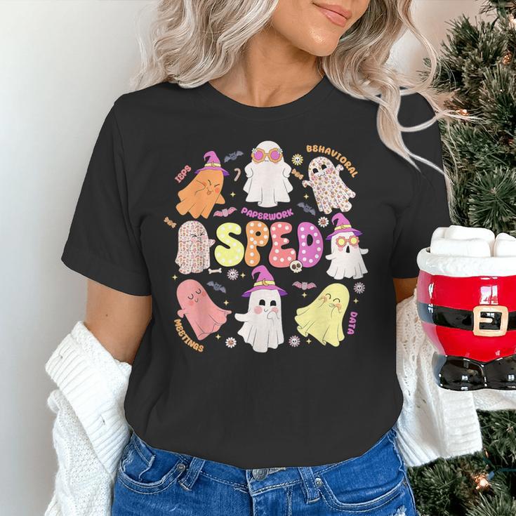 SPED Teacher Halloween Spooky Special Education Team Men Women Kids Women's T-Shirt, gift for family, gift for coworker SPED Teacher Halloween Spooky Special Education Team Men Women Kids Women's T-Shirt, gift for family, gift for coworker