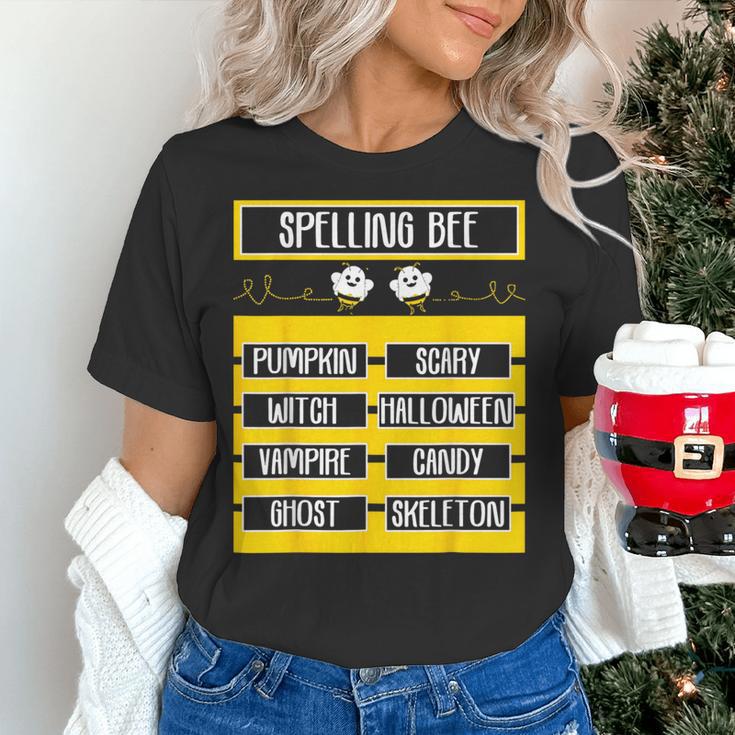 Spelling Bee Halloween Teachers Bee Spelling Competition Women's T-Shirt, gift for family, gift for coworker Spelling Bee Halloween Teachers Bee Spelling Competition Women's T-Shirt, gift for family, gift for coworker