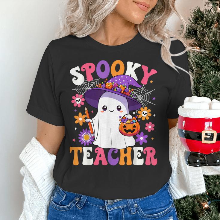 Spooky Teacher Halloween Cute Halloween Teacher Ghost Women's T-Shirt, gift for family, gift for coworker Spooky Teacher Halloween Cute Halloween Teacher Ghost Women's T-Shirt, gift for family, gift for coworker