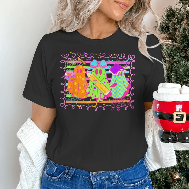 Spooky Teacher Halloween Ghost Fall Autumn Season Women Women's T-Shirt, gift for family, gift for coworker Spooky Teacher Halloween Ghost Fall Autumn Season Women Women's T-Shirt, gift for family, gift for coworker