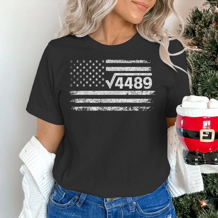 Square Root 4489 Slang Math Teacher Six Seven 6 7 USA Flag Women's T-Shirt, gift for family, gift for coworker Square Root 4489 Slang Math Teacher Six Seven 6 7 USA Flag Women's T-Shirt, gift for family, gift for coworker
