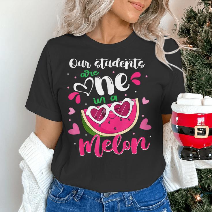 Our Students Are One In A Melon Teacher Watermelon Summer Women's T-Shirt, gift for family, gift for coworker