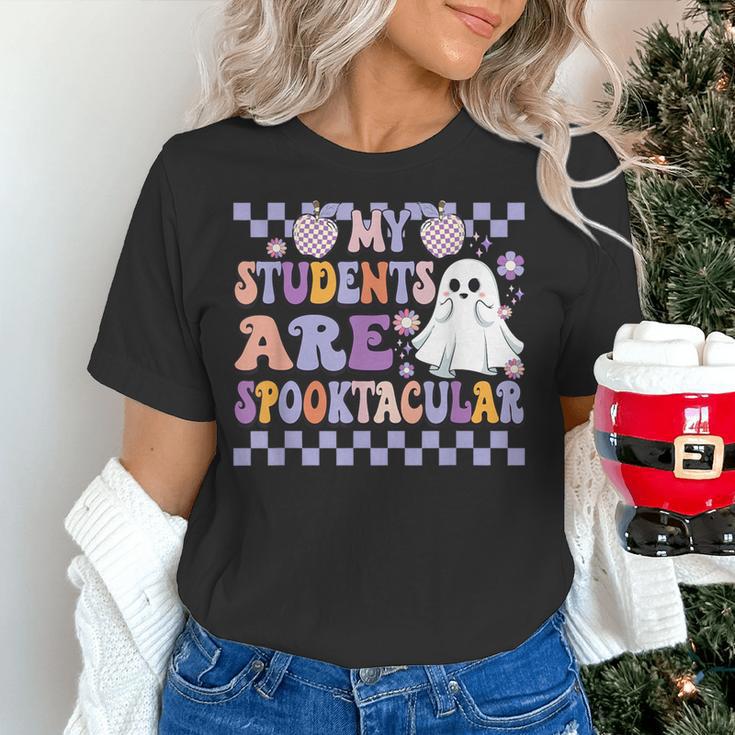 My Students Are Spooktacular Teacher Halloween Vibes Women's T-Shirt, gift for family, gift for coworker My Students Are Spooktacular Teacher Halloween Vibes Women's T-Shirt, gift for family, gift for coworker