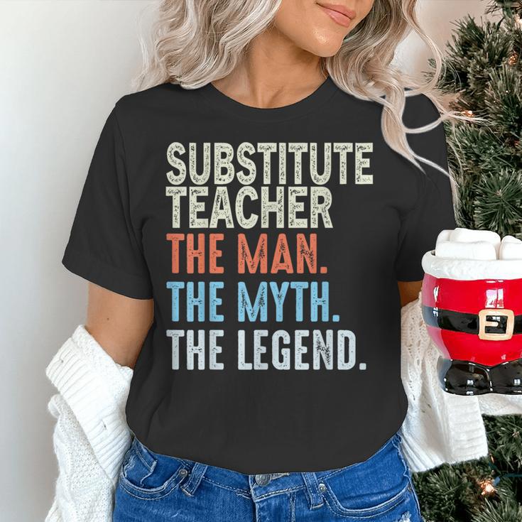 Substitute Teacher Man The Myth The Legend Appreciation Day Women's T-Shirt, gift for family, gift for coworker