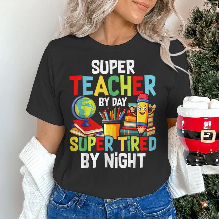 Super Teacher By Day Super Tired By Night Women's T-Shirt, Super Teacher Shirts, gift for family, gift for coworker Super Teacher By Day Super Tired By Night Women's T-Shirt, Super Teacher Shirts, gift for family, gift for coworker