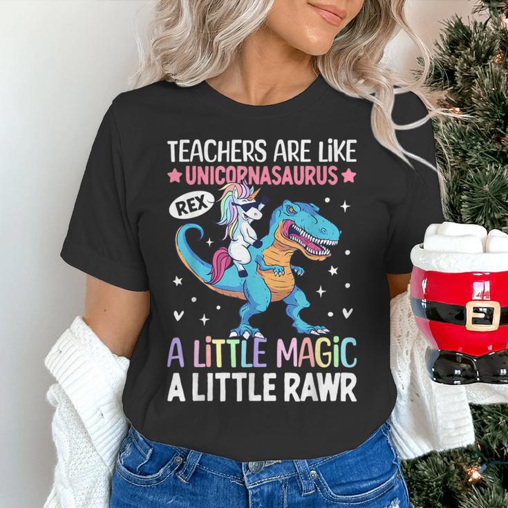 T Rex Dinosaur Unicorn Teachers Are Like Unicornasaurus Rex Women's T-Shirt, gift for family, gift for coworker T Rex Dinosaur Unicorn Teachers Are Like Unicornasaurus Rex Women's T-Shirt, gift for family, gift for coworker