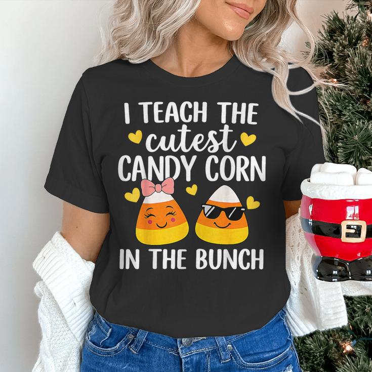 I Teach The Cutest Candy Corn In The Bunch Teacher Halloween Women's T-Shirt, gift for family, gift for coworker