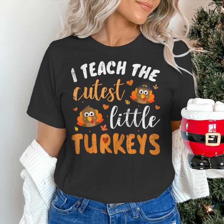 I Teach The Cutest Little Turkeys For Teacher Thanksgiving Women's T-Shirt, gift for family, gift for coworker I Teach The Cutest Little Turkeys For Teacher Thanksgiving Women's T-Shirt, gift for family, gift for coworker
