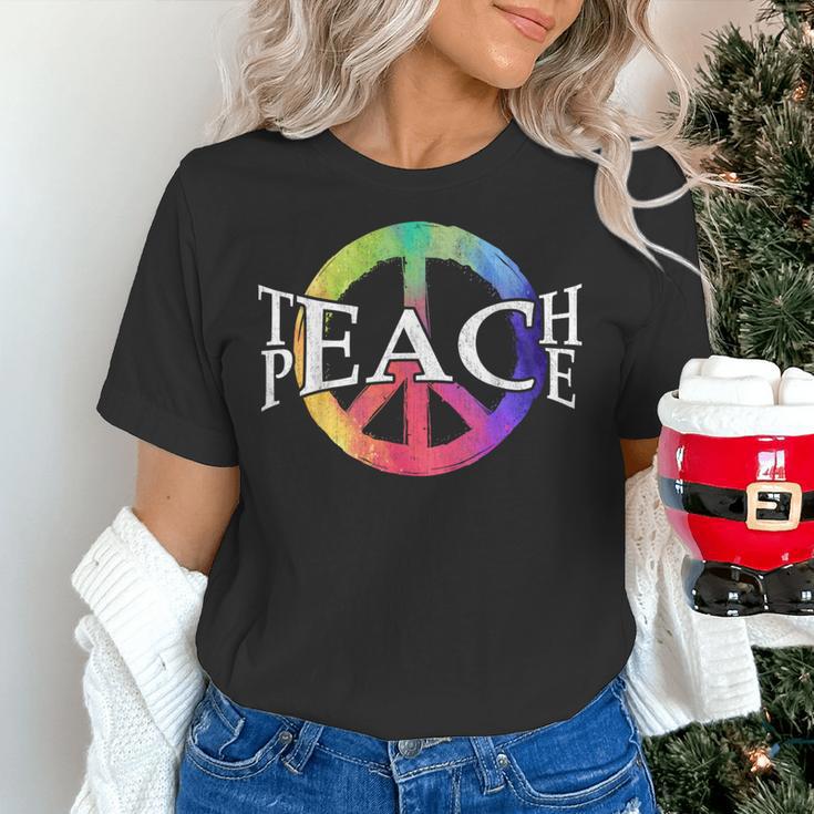 Teach Peace For Teachers And Educators Counselor Women's T-Shirt, gift for family, gift for coworker Teach Peace For Teachers And Educators Counselor Women's T-Shirt, gift for family, gift for coworker