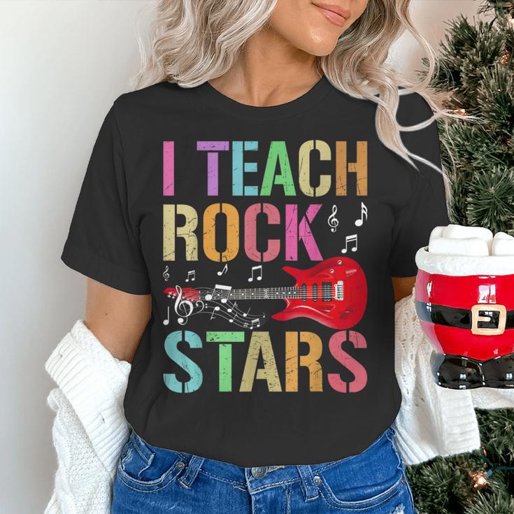 I Teach Rockstars Band Vibes Teacher Rocks My Music Teaching Women's T-Shirt, gift for family, gift for coworker