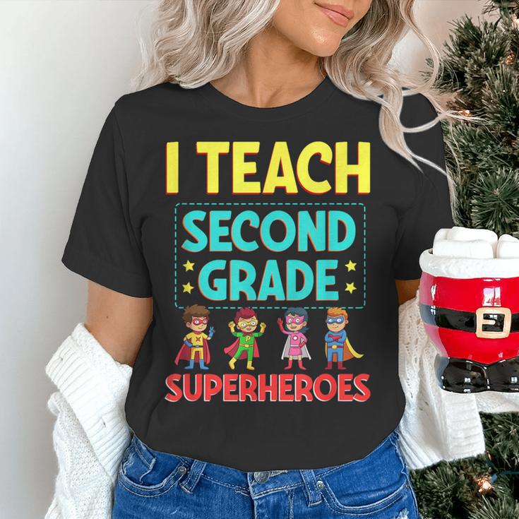 I Teach Second Grade Superheroes Teacher Superhero Women's T-Shirt, gift for family, gift for coworker